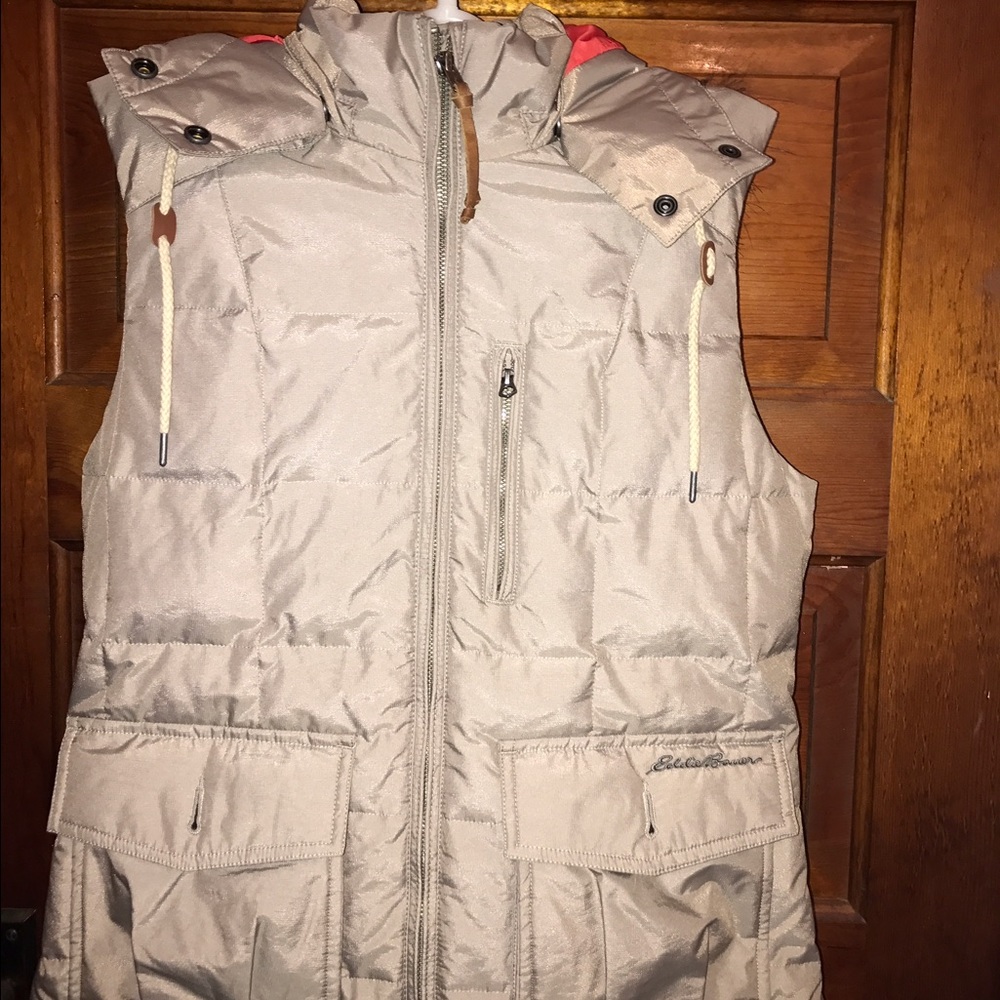 Eddie Bauer Vest with Fux Fur Hood